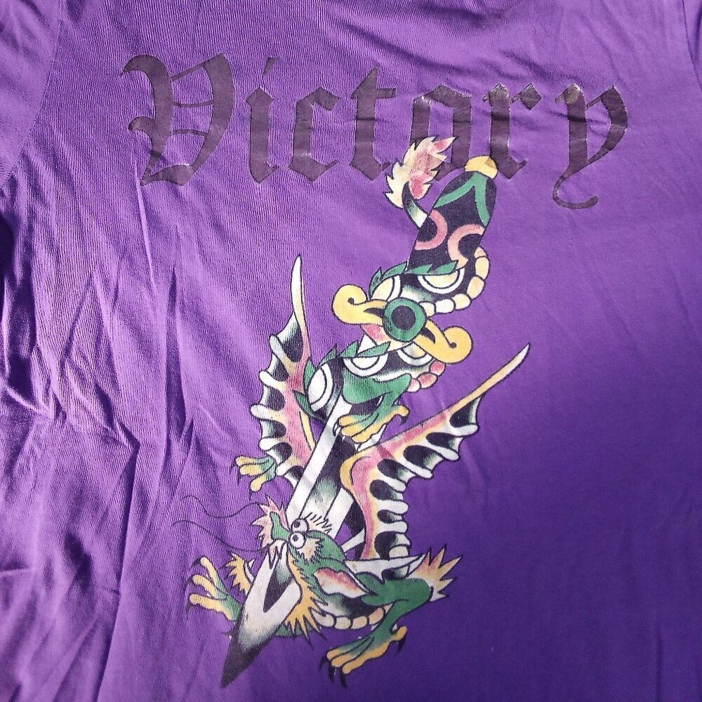 Vintage Y2K Ed Hardy Christian Audigier Victory T-Shirt